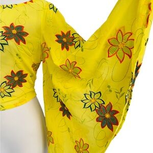 Versace Gorgeous Floral Vibrant Colorful Blouse